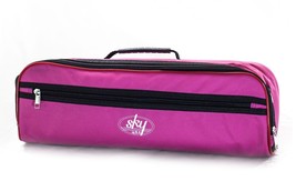 SKY Brand High Quality Flute Hard Case COVER with Pocket/Handle/Strap(Pink) - £15.62 GBP