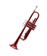 **GREAT GIFT**Premium Band Approved Red/Gold Trumpet w Hard Case Full Pa... - £152.23 GBP