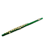 SKY Band Approved C Foot Closed Hole Green Flute w Gold Keys w Case Acce... - $190.15 CAD