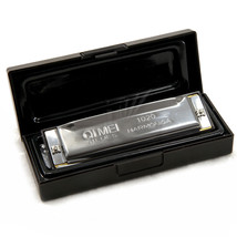 Brand New Harmonica 10 Holes Key of C with Case Brass Band Easy to Carry - £7.98 GBP