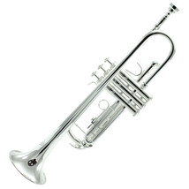 *Great Gift* Top Quality Bb Nickel Plated Trumpet W Hard Case Care Kit Clearance - £154.26 GBP
