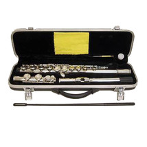 SKY Brand New Silver Plated Flute w Case+ FREE Burgundy Case Cover - $119.99