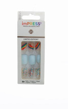 KISS imPRESS Limited Edition No Glue Mani 30 Pcs Short Multicolor - £7.11 GBP