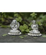999 Silver Lakshmi Ganesh ji Statue Idol Murti for Diwali Puja 1.5 " 21 gram F/S - $98.80