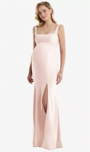 Dessy M450....Wide Strap Square Neck Maternity Trumpet Gown....Blush....Size 8 - £66.67 GBP