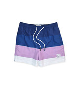 American Eagle Men&#39;s Blue Colorblock Striped Swim Trunks Shorts, S Small... - £29.55 GBP