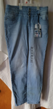 Women NWT Blue Spice Jeans High Waist Size 13 Super Soft Light Wash Casu... - $21.99