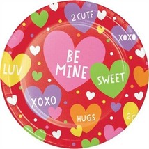 Valentine Party 7 Inch Paper Plates 8 Pack Valentines Day Decorations - £11.09 GBP