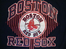 True Vintage Champion Blue MLB Boston Red Sox Baseball TShirt Fits Adult M NICE - £18.78 GBP