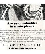 1953 Lloyd&#39;s Bank Limited Valuables Advertisement Money Sphere UK Import... - €17,13 EUR