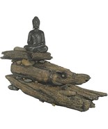 StealStreet Water Fountain Buddha Figurine Meditation on Rock Log, 32&quot; - £457.31 GBP