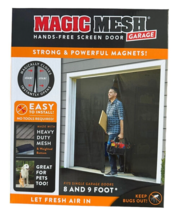 Magic Mesh Double Door - Hands Free Magnetic Garage Door Fits Single Garage Door - £20.99 GBP