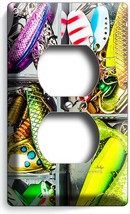 Fishing Tackle Fish Spinner Lure Fisherman Gear Box Outlet Plate Cabin Art Decor - £8.00 GBP