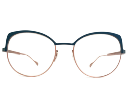 Caroline Abram Eyeglasses Frames YMA 587 Blue Pink Cat Eye Round 55-19-135 - £222.23 GBP