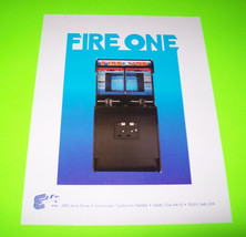 FIRE ONE EXIDY 1979 ORIGINAL VIDEO ARCADE GAME FLYER Vintage Retro Artwo... - $24.70