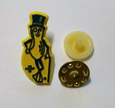 Mr Peanut Lapel Pin Planters Peanuts Hard Plastic NOS Uncommon Yellow Vintage - £7.47 GBP