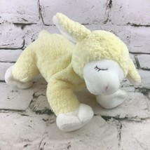 Baby Gund Winky Yellow Lamb Rattle Soft Plush Stuffed Animal Lovey Crib Toy - $9.89