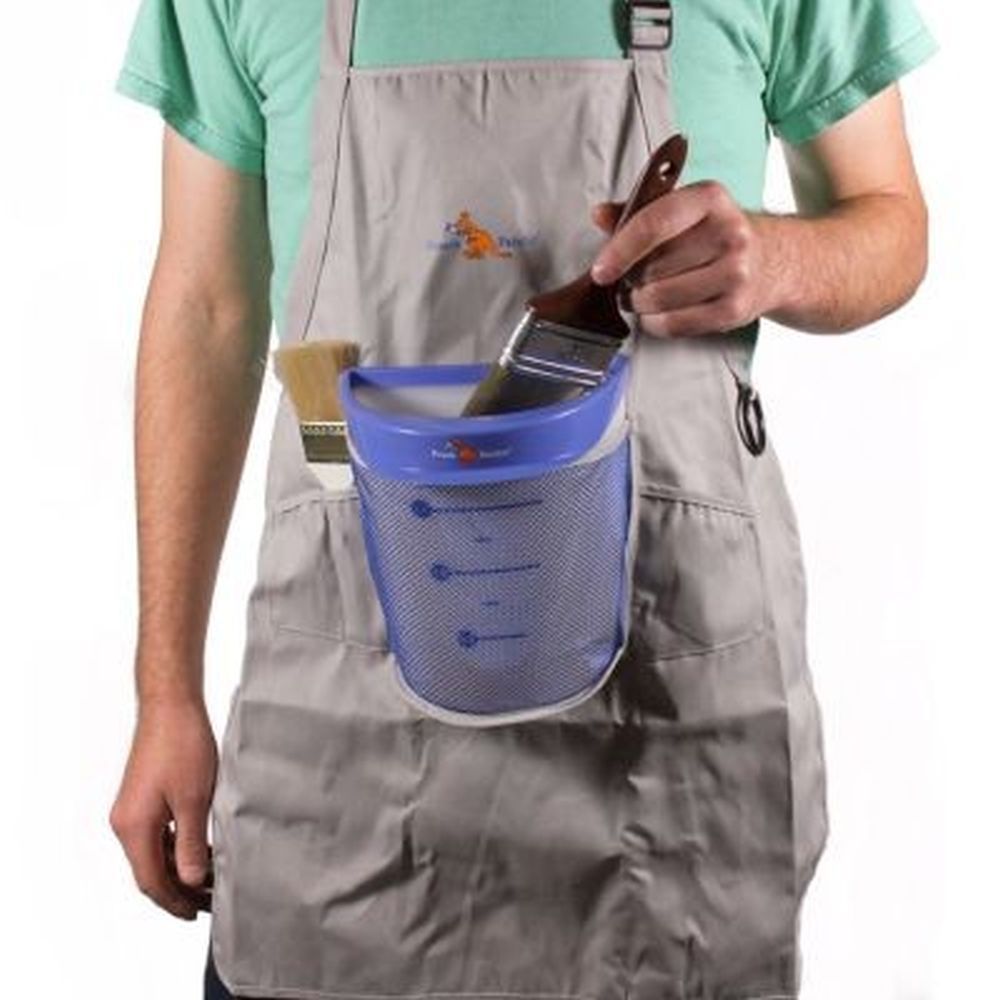 Pouch Painter ~ Apron And Bucket For Hands Free, Spill Resistant Painting - $14.65