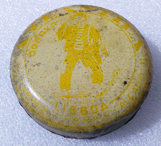 Atlantida Yellow ✱ Vintage Antique Grease Shoe Polish Tin Can Portugal 50´s - £10.44 GBP