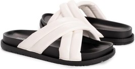 Muk Luks Tidal Wave Size US 6 M Women&#39;s Casual Cross Strap Slide Sandals White - £12.05 GBP