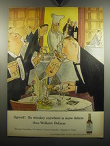 1957 Walker&#39;s DeLuxe Bourbon Ad - Ludwig Bemelmans Illustration - £14.55 GBP