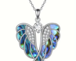 Angel Wings Pendant Abalone Shell Necklace - New - $14.99
