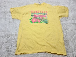 Hibiscus Hawaii Honolulu Hawaiian Aloha Puffy Print Xl Shirt Single-Stitch Vtg - £14.01 GBP