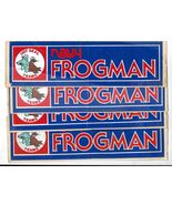 Four Vintage US Navy Frogman UDT Seal Teams Bumper Stickers 3&quot; x 10 3/8&quot; - $28.05 CAD