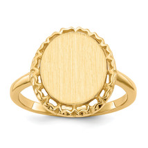 14k 12.5x11.0mm Open Back Signet Ring RS198 - £460.33 GBP