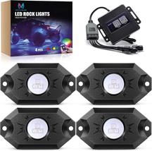 RGB LED Rock Lights with Upgraded APP Bluetooth Controller, Timing Fu - $102.57