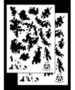 2Pack! Vinyl Airbrush Camo Stencils 10 Mil Camouflage Duracoat 14&quot; (TACS... - €10,27 EUR