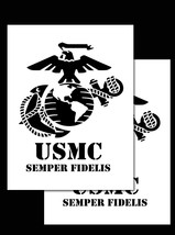 2Pack! Vinyl Airbrush Spray Paint Stencils 10 Mil 9x12&quot; (Marines USMC Se... - $11.99