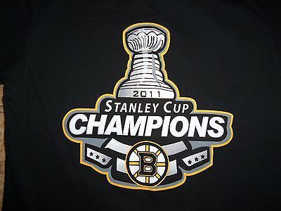 Primary image for Black NHL Boston Bruins Hockey 2011 Stanley Cup Champs T Shirt S Free US Ship