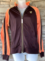 Vintage TYR Jacket Full Zip Lined Pockets Womens MEDIUM Brown Orange Swi... - $60.98