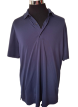 Greg Norman Polo Shirt Men&#39;s Size Large Navy Blue Activewear Casual Short Sleeve - £9.49 GBP
