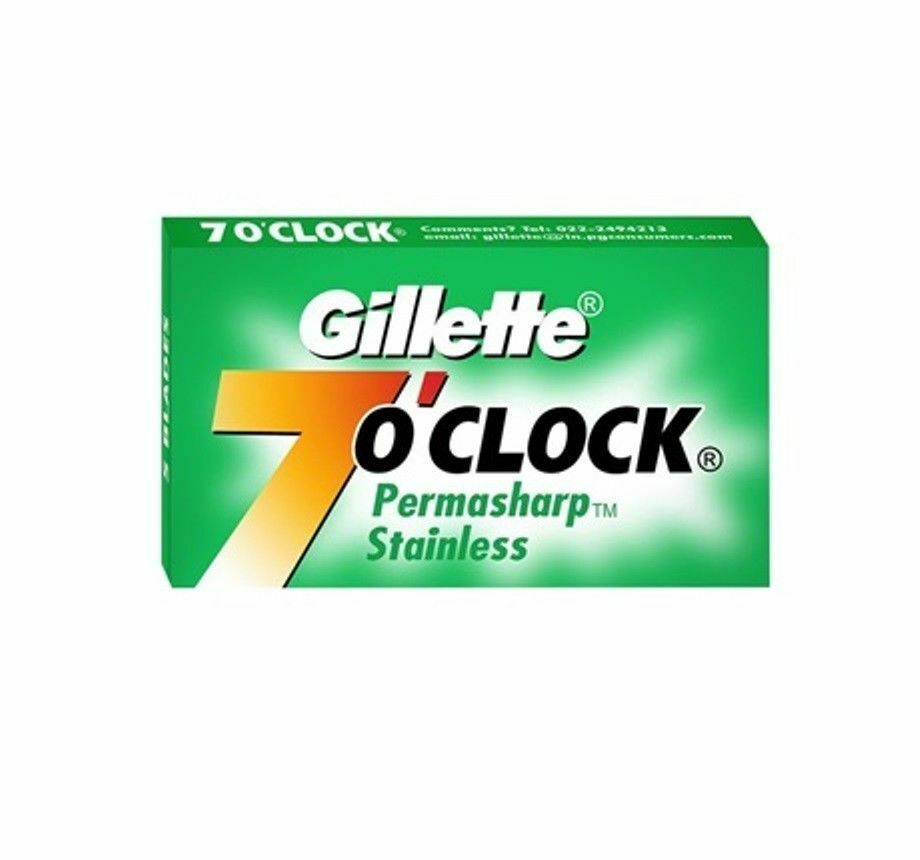 Primary image for 120 Gillette 7 O'clock Permasharp stainless double edge razor blades