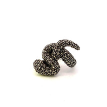 Vintage Signed Sterling Art Deco Cluster Marcasite Stone Coil Snake Ring Band 7 - £51.68 GBP