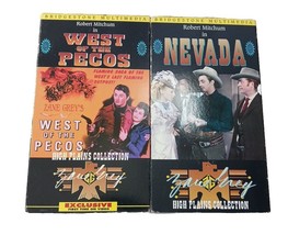 Robert Mitchum Western VHS Lot West of Pecos and Nevada Bridgestone Multimedia - £3.55 GBP