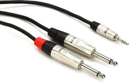 HOSA HMP-003Y Pro Stereo Breakout Cable - 3.5mm TRS Male to Dual 1/4-inc... - $16.95+