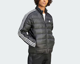 Adidas Essentials 3-Stripes Light Down Jacket Men&#39;s Padding Top Asian-Fit HZ4431 - £98.50 GBP