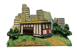 San Francisco California Skyline Trolley Resin Souvenir Fridge Magnet 3 ... - £6.95 GBP