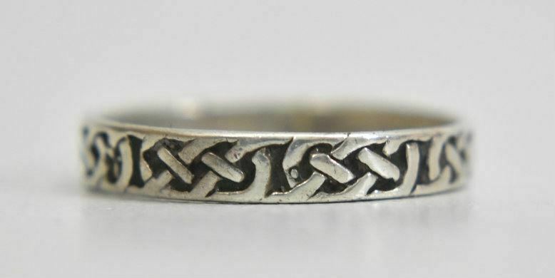 Celtic band slender Irish knot ring sterling silver thumb men women Size 12.75 Item image 3