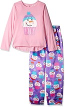 Komar Kids Girls&#39; Big 2 Piece Charmeuse Pajama Set, Size Medium - £11.01 GBP