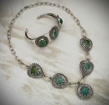 Vintage Cerrillos and Sterling Silver Set - £223.81 GBP