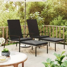  Sun Lounger Grey PE rattan, galvanized steel, fabric (100% polyester) - €350,90 EUR