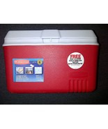 Rubbermaid Red Icebox Ice Box Lunch Cooler Chest 34 Quart 8.5 Gallon 32.... - £62.90 GBP