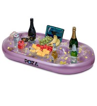 POZA Inflatable Purple Gold Floating Cooler - Luxurious Drink Holder Fil... - $39.54