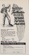 1954 Print Ad Featherlike Rubber Fishing Waders Boots Los Angeles,California - £7.41 GBP