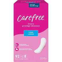 92 Count Carefree Acti-Fresh Long Thin Panty Liners Odor Control Unscented - $14.99