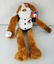 Fiesta Stuffed Plush Brown White Puppy Dog Tug a Lug Cleveland Indians Baseball - £46.56 GBP